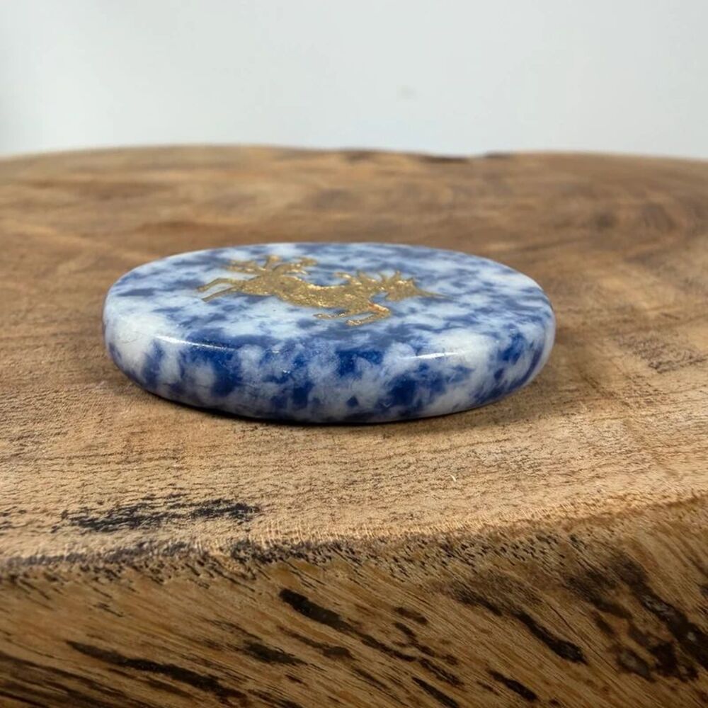 Magical Unicorn Sodalite Crystal Pocket Stone & "Unicorn Magic" Vial Set - Picture 4 of 11